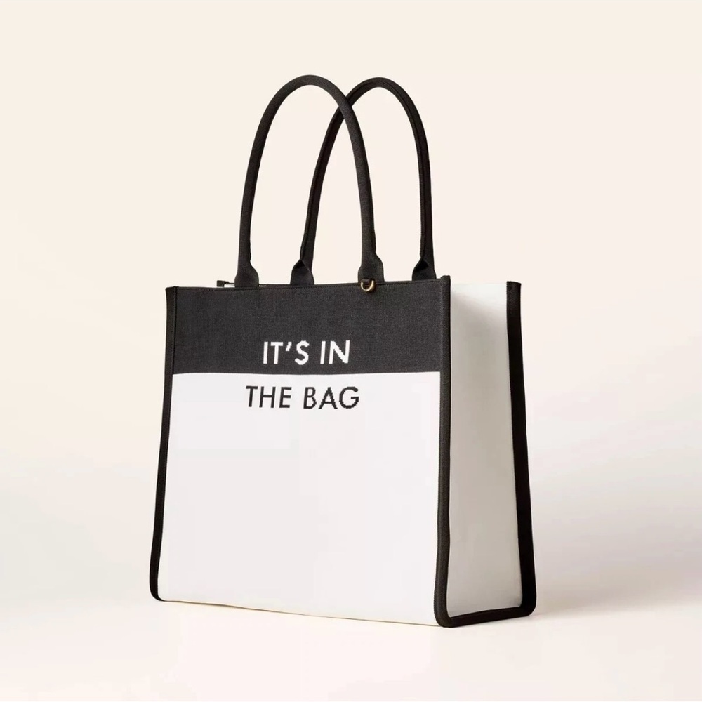 Kate Spade New York x Target Tote IT'S IN THE BAG Color Block White & BLack ❤️❤️ - Picture 4 of 8